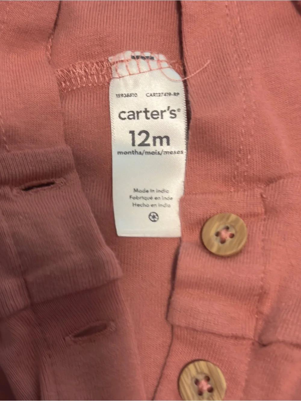 Carter's Pink Coral Hoodie, Cream Tee, and Floral Leggings Set